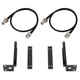 Dual Rack Mount Hardware for Dual Shure SLXD4 with 2 Antenna Extension Cables
