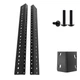 Jingchengmei 8U Steel Rack Rails Kit with Hardware - 2 Pieces (8URR) 8U, Black
