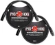 PHM3 8mm Tour Grade Mic Cable XLR 3ft 2-Pack Speaker Cable