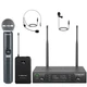 Phenyx Pro Wireless Microphone System, Dual Mic Set with Handheld/Bodypack/La...