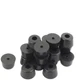 Acxico 20Pcs Black Round Rubber Bumpers Instrument Cases Feet Pads 