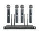 Phenyx Pro Wireless Microphone System, Quad Channel Wireless Mic, w/ 4x40 UHF