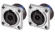 2 NEUTRIK NL8MPRXX SPEAKON 8-POLE Panel Mount Speaker Connector - Nickel