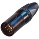 Neutrik NC5MXX-B 5-Pole XLR Male Cable Connector, Black Metal Housing, Gold Cont