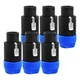 6-pack 8 Pole Speakon Connector Twist Lock Compatible Neutrik Speaker Amplifier