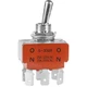 1PK NKK SWITCHES OF AMERICA S332F Toggle Switch,DPDT,ON-NONE-ON,Non-Illum,1