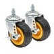Rock N Roller RCSTR5X2 5 x 2" Ground Glider Casters with Brakes 2-Pack