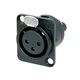 Neutrik NC3FD-S-1-B 3-Pin Female XLR Panel/Chassis Mount Connector, Screw Termin