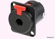 NEUTRIK NJ3FP6C-BAG 1/4" Female TS or TRS Locking Panel Mount - BLK/SLVR