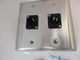 ProCo WP2016 (2) Male 3-pin XLR Stainless 2 Gang Wall Plate Neutrik NC3MP-P USA