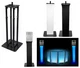(1) Rockville Black Adjustable Totem Stand For Gemini RS-415 15" Speaker