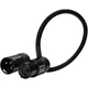 Kondor Blue Straight Low-Profile Right-Angle XLR Cable (8", Black) KB_MXLRF8_BK