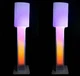 (2) Rockville Totem Stands+White 15" PA DJ Speaker Cover Scrims 4 Wedding Church