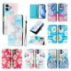 Wallet Leather Case Flower Patterned Cover For iPhone 14 15 16 Pro Max 13 17 16e