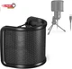 FIFINE Pop Filter Screen, Compact Microphone Pop Shield Windscreen with Metal Me