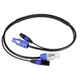 Blizzard DMX5PC-3 Powercon to Powercon w/ 5-pin DMX Combo Cable, 3'