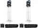 2 Rockville Rock Beam DC DJ Club Stage Pro Moving Head Lights+White Totem Stands
