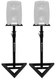 2 Rockville Adjustable Studio Monitor Speaker Stands For Genelec M030AM Monitors