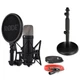 Rode NT1 5th Gen Condenser Microphone (Black) with DS1 Stand & XLR Cable