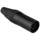 Neutrik NC5MXX-B 5-Pin XLR Male Cable Connector Black Metal Housing with Gold Co