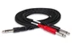 Hosa STP-204 1/4" TRS to Dual 1/4" TS Insert Cable, 4 Meters