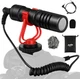 Moukey MCM-1 Video Mic, Shotgun Mic w/ Shock Mount for Phone, DSLR, Camcorders