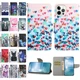 Flower Dog Cat Butterfly Card Wallet Phone Case For iPhone 14 13 12 11 Pro Max