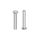 uxcell 100 Pcs 2mm x 12mm Aluminum Flat Head Semi-Tubular Rivets M2 x
