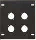 Elite Core FB-PLATE4 Unloaded Plate for Recessed Floor Box, 4-Punch (
