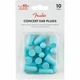 Fender Concert Series Ear Plugs, 10 Pair, Daphne Blue
