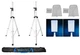 (2) Rockville White 10" PA DJ Speaker Cover Scrims+Stands 4 Wedding Church Club