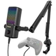 TONOR Gaming Mic Compatible with Xbox, RGB Streaming Boom Mic with 30H Batter...