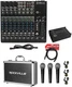 Mackie 1402VLZ4 14-channel Analog Mixer w/4 ONYX Preamps+DI Box+Cable+(3) Mics