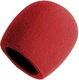 On Stage Red Foam Microphone Windscreen - Essential for Vocal Performances