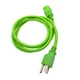 4' Green AC Cable for BEHRINGER EUROPOWER PMP4000 PMP6000 MIXER