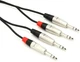 Hosa HSS-020X2 Pro Stereo Interconnect, Dual REAN 1/4 in TRS to Same, 20 ft