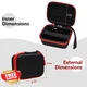 LTGEM Hard Case for LEKATO Xvive U2 Wireless Guitar Transmitter