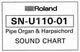 Roland SN-U110 List of Sounds Sound Chart Reformatted Print-Out You Choose