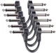 Goghost 6 Inch Guitar Patch Cables 6 Pack, 1/4" Ts Right Angle Effect 