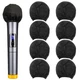 200pcs Disposable Microphone Cover Non-Woven Elastic Band Handheld Mic Covers...