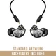MEE audio M6 PRO 2nd Generation + Gears Artwork Faceplates Bundle (Smoke)