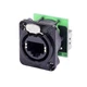Neutrik NE8FDP-B Black Feed-through Ethercon Chassis Panel Mount. CAT5e