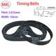 22MXL-1636MXL Timing Belts Pitch 2.032mm Rubber Close Loop Drive Belt Width 10mm