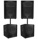 (2) JBL JRX212 1000w 12" 2-Way DJ P/A Speakers+(2) 18" 1400w Subwoofers Pro Subs
