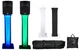 (2) Rockville RPG10 10" Powered Active 600 Watt 2-Way DJ Speakers+Totem Stands