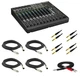 Mackie 1402VLZ4 14-Channel Mixer with Essential Cables for Connecting to Mixers