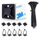 HUASAI 4/5" 100 Pack Zip Tie Mount With Cable TiesSelf Adhesive-backed Mounts...