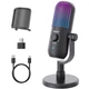 BRIBAT USB Condenser Microphone for PC Gaming,Streaming&Podcast,Plug & Play R...