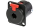 NEUTRIK NJ3FP6C-B 1/4" Female TS or TRS Locking Panel Mount - BLK/GOLD
