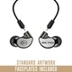 MEE audio M6 PRO 2nd Generation + MEE PRO Artwork Faceplates Bundle (Smoke)